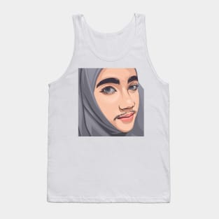 beauty and mustache Tank Top